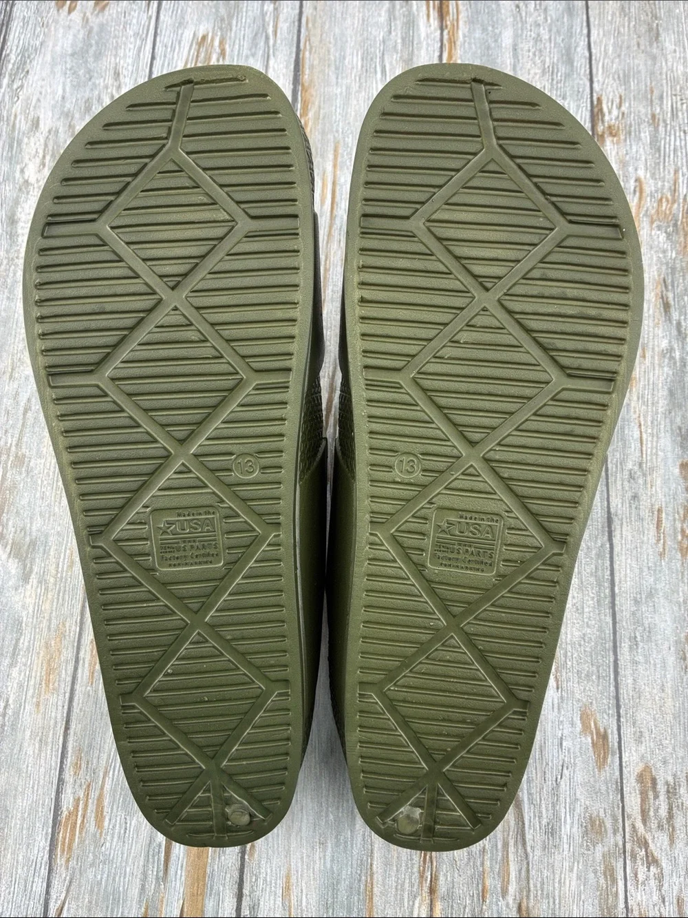 Men’s Two Buckle Slide Sandals Shoes Size 13
